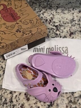 Mini Melissa Ultragirl Rabbit Mary Janes in Purple - Size 5 - NWT/B